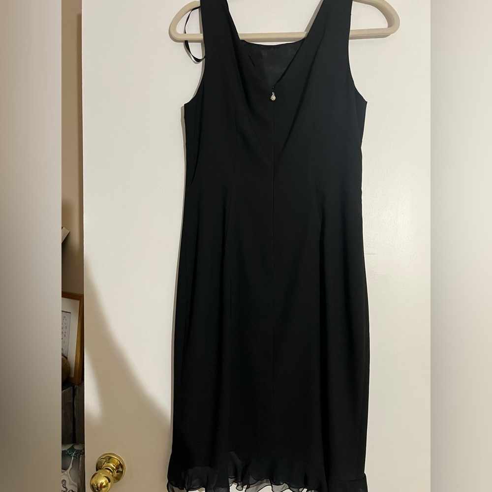 Donna Ricco Elegant Black Sleeveless Dress Size 8